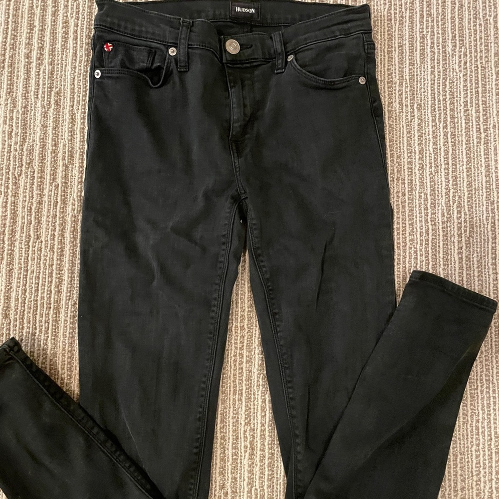 Hudson Krista Super Skinny Black Jeans- Size 28
